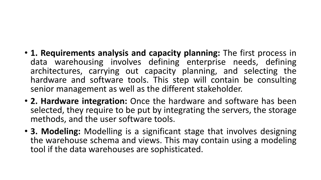 1 requirements analysis and capacity planning