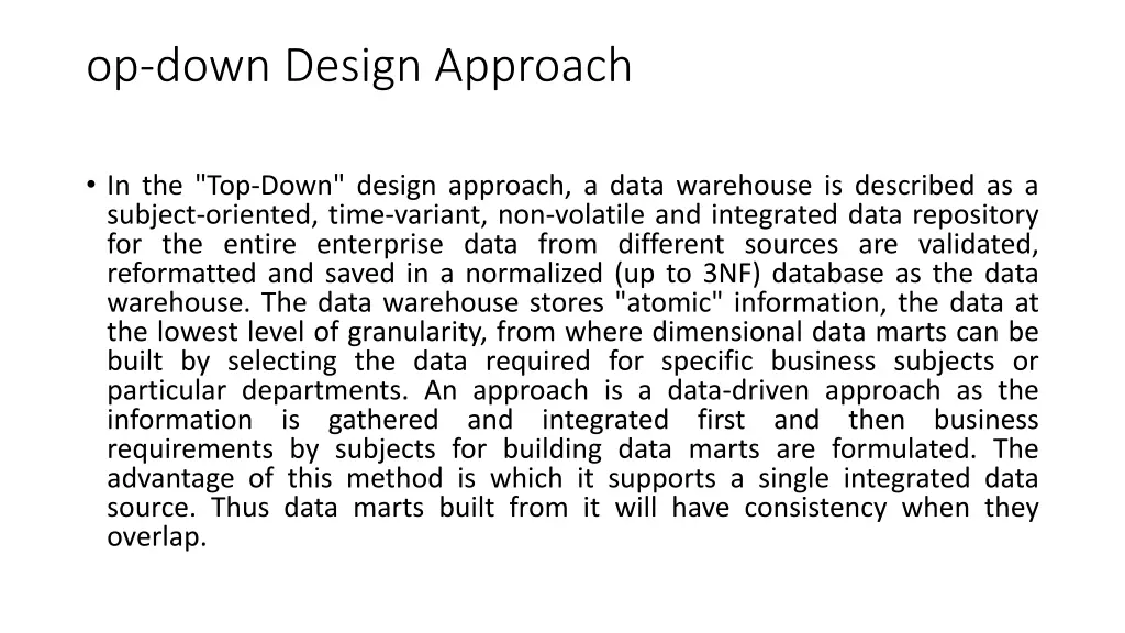 op down design approach