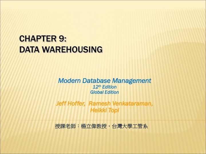 chapter 9 data warehousing