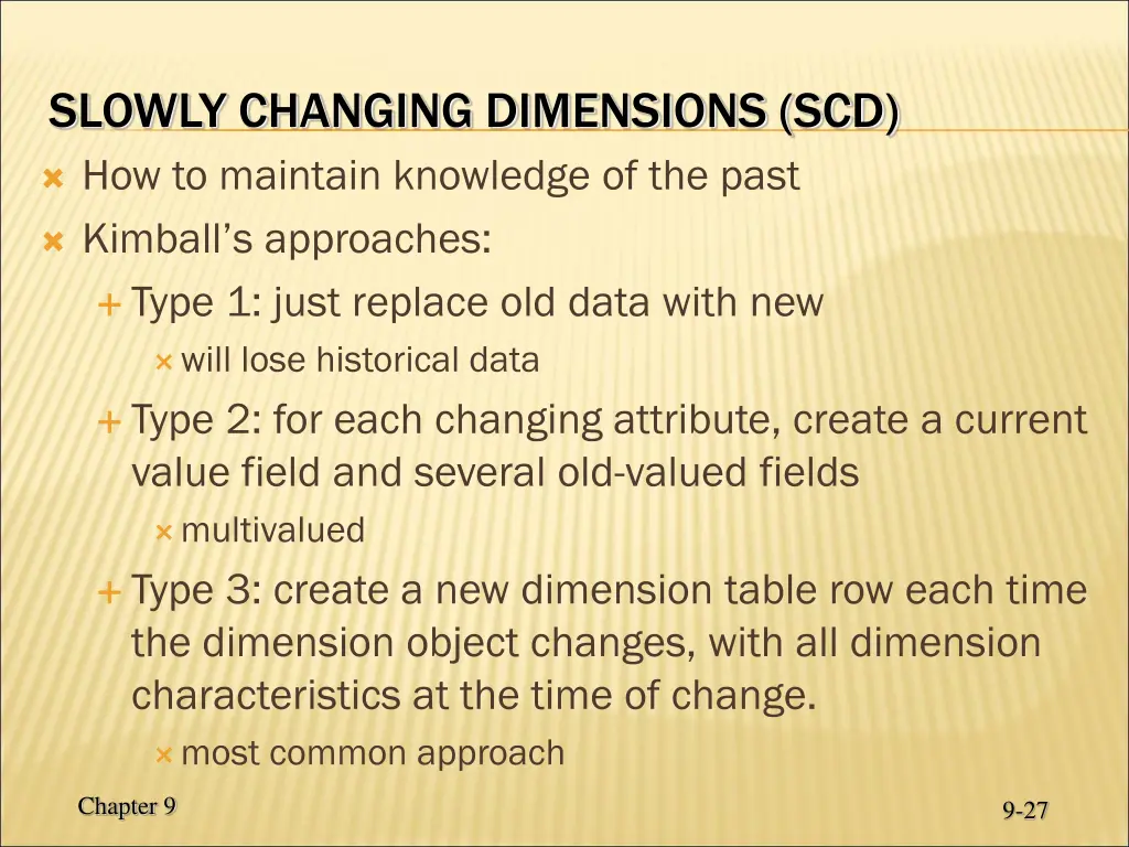 slowly changing dimensions scd how to maintain