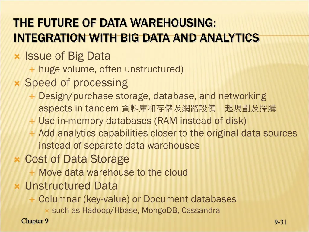the future of data warehousing integration with