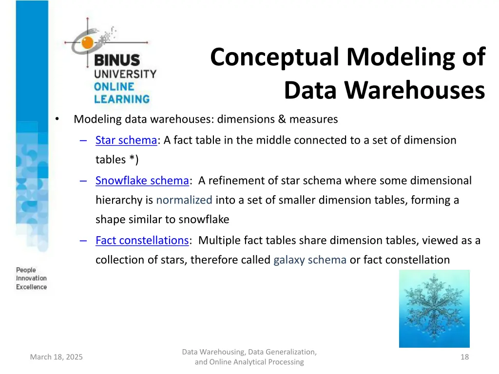 conceptual modeling of data warehouses