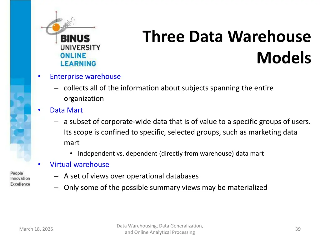 three data warehouse