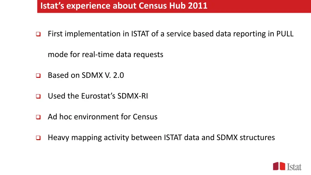 istat s experience about census hub 2011