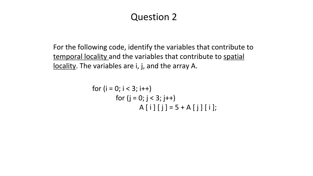 question 2