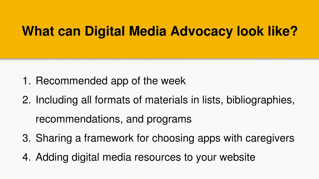 what can digital media advocacy look like