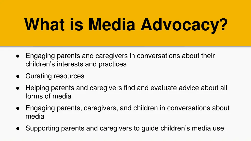 what is media advocacy