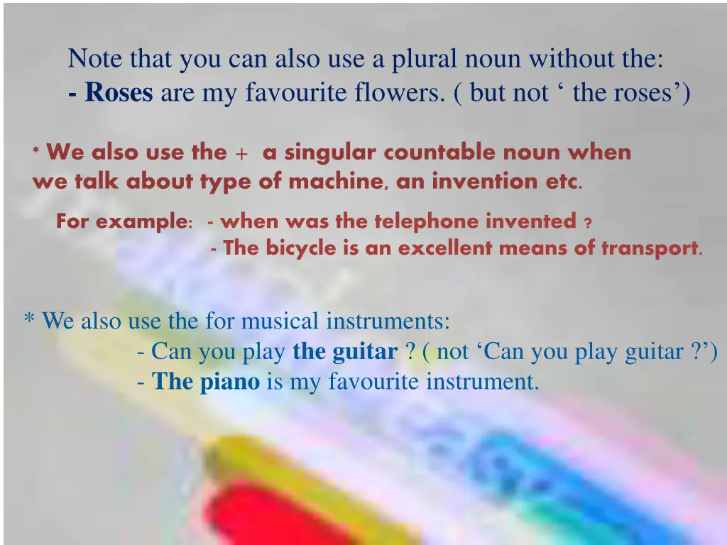 note that you can also use a plural noun without