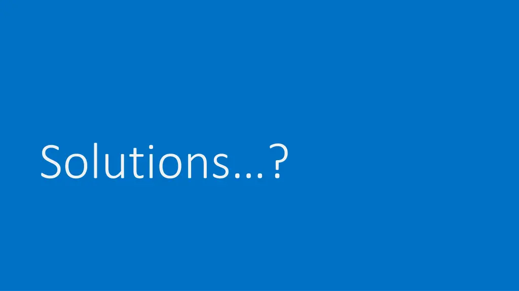 solutions