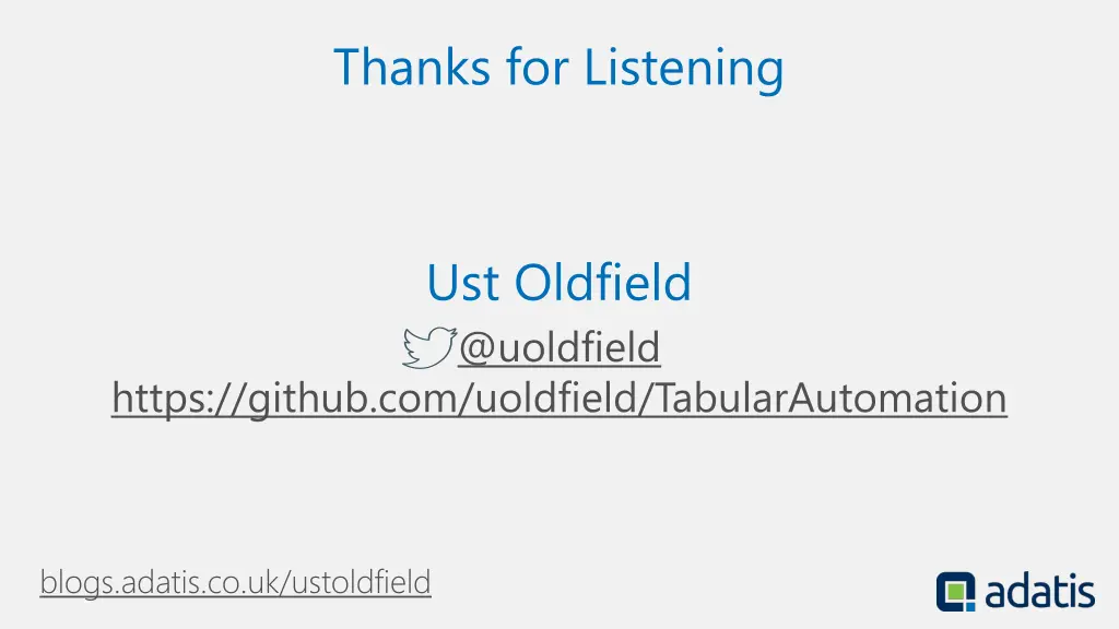 thanks for listening