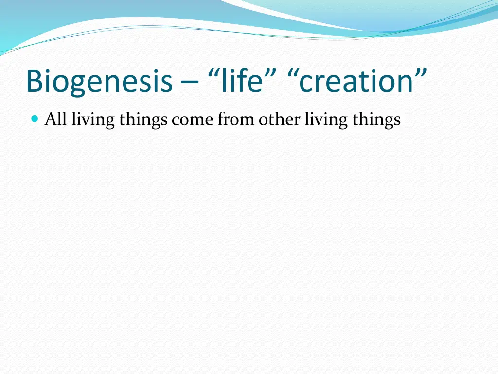 biogenesis life creation