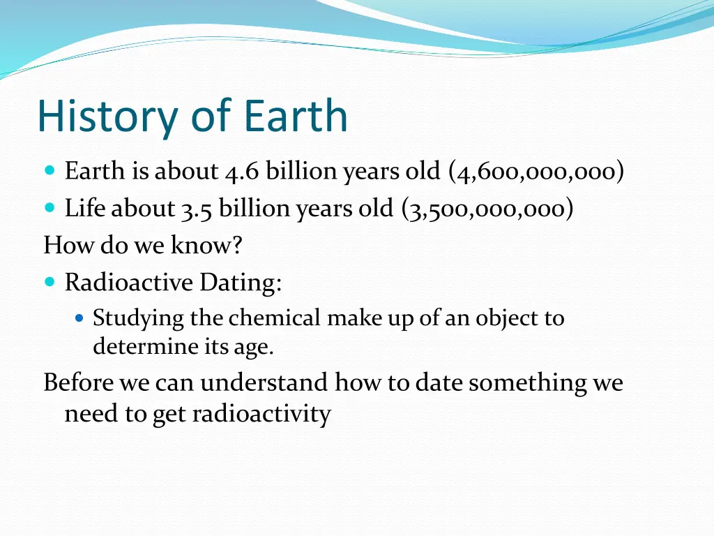 history of earth
