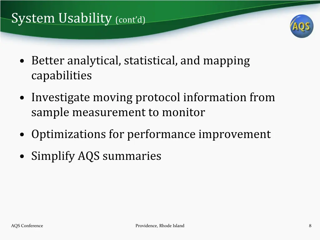 system usability cont d