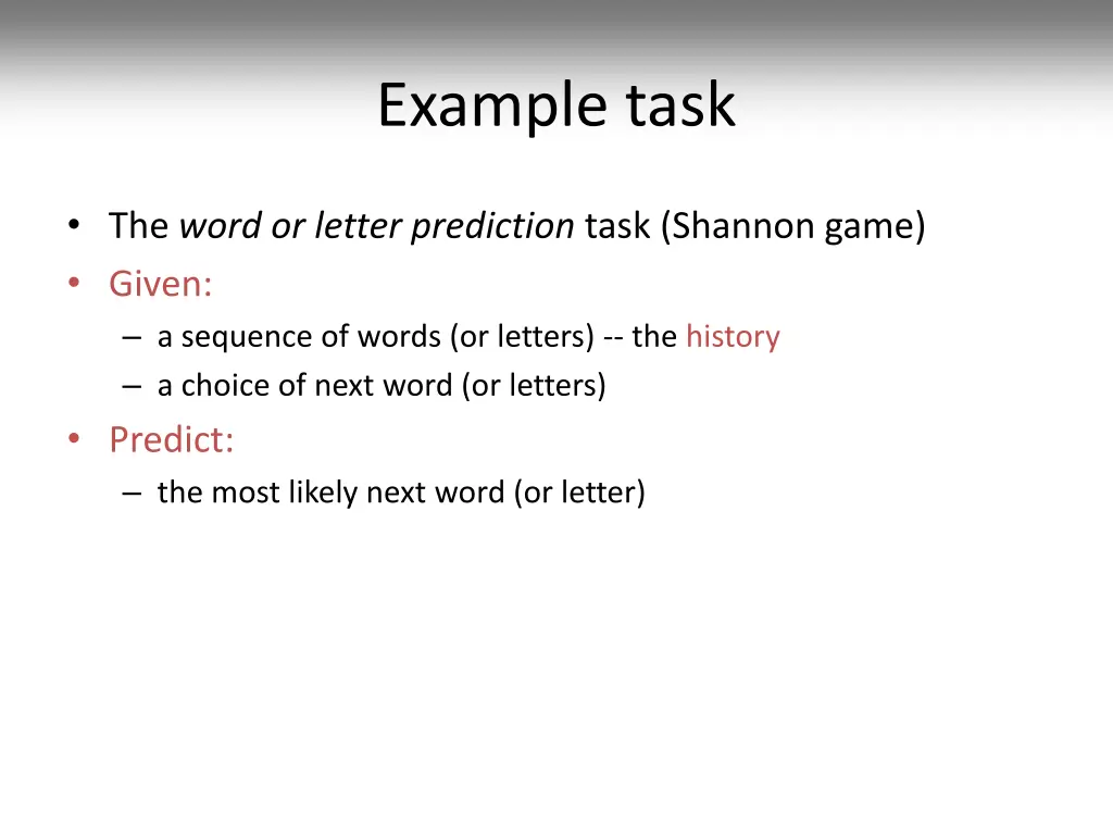 example task