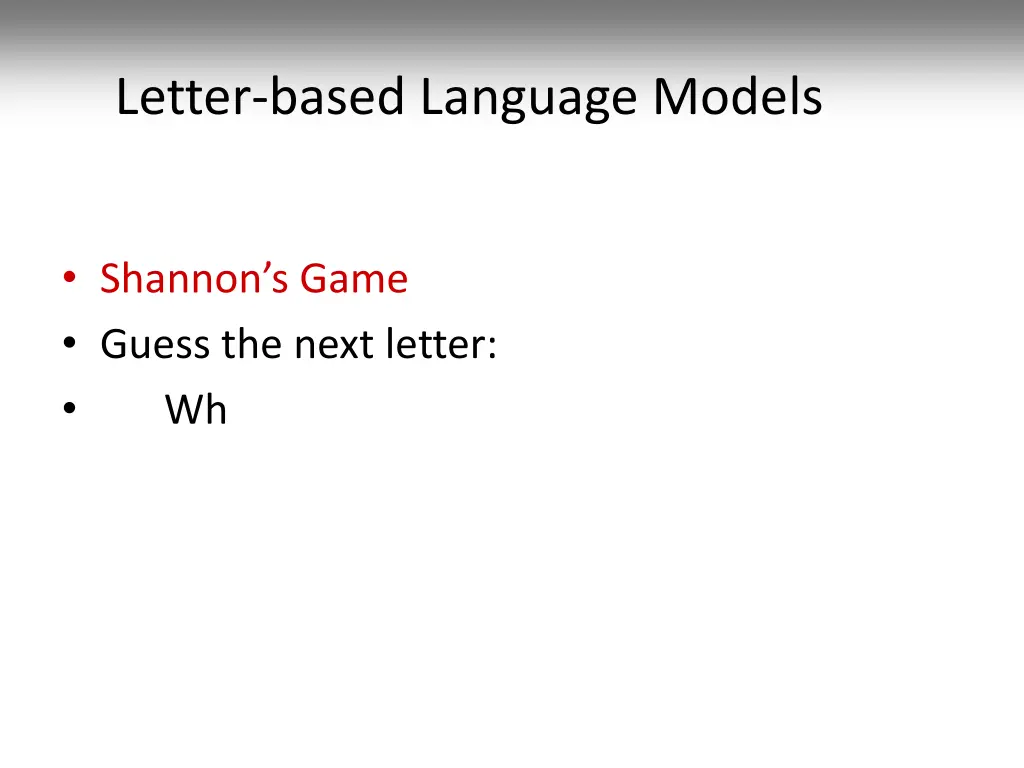 letter based language models 2