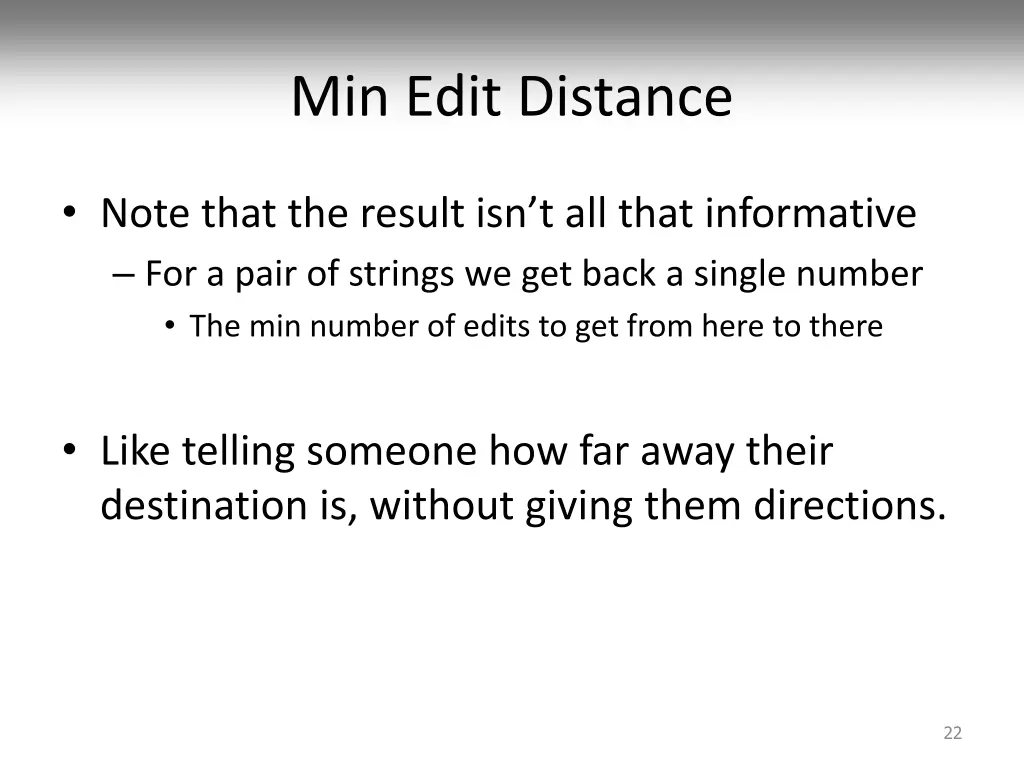 min edit distance