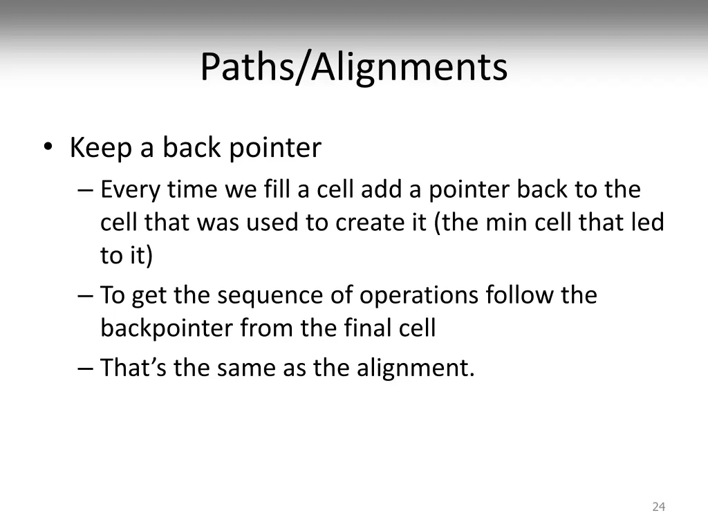 paths alignments