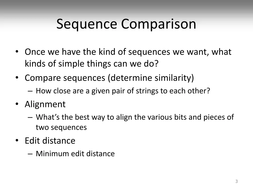 sequence comparison