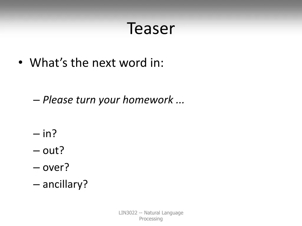 teaser