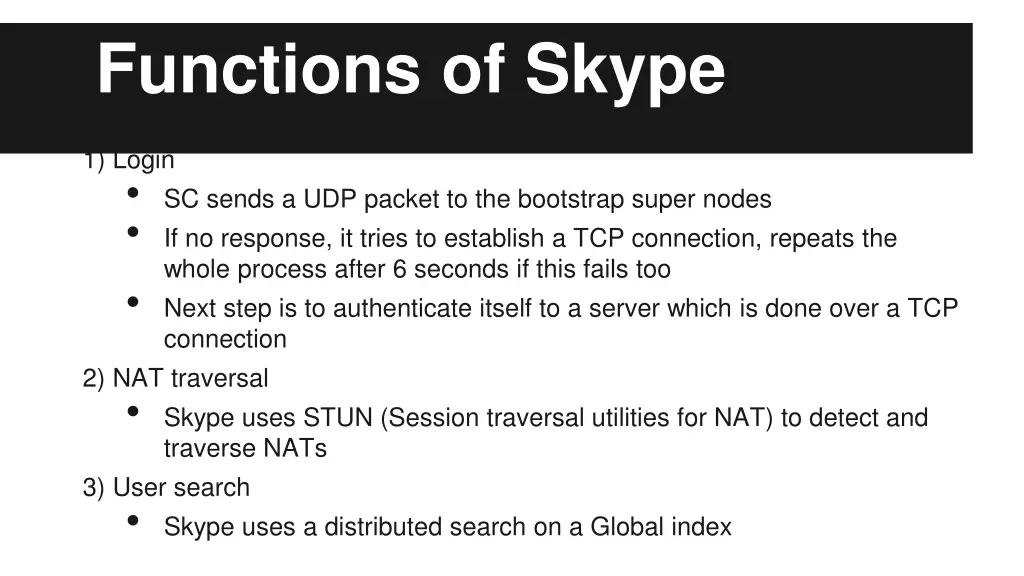 functions of skype