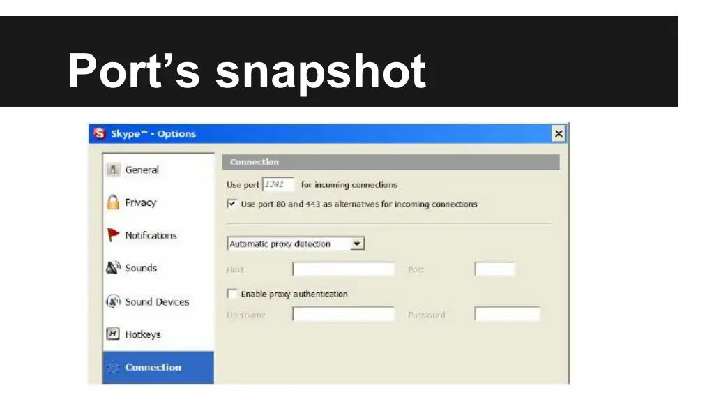port s snapshot