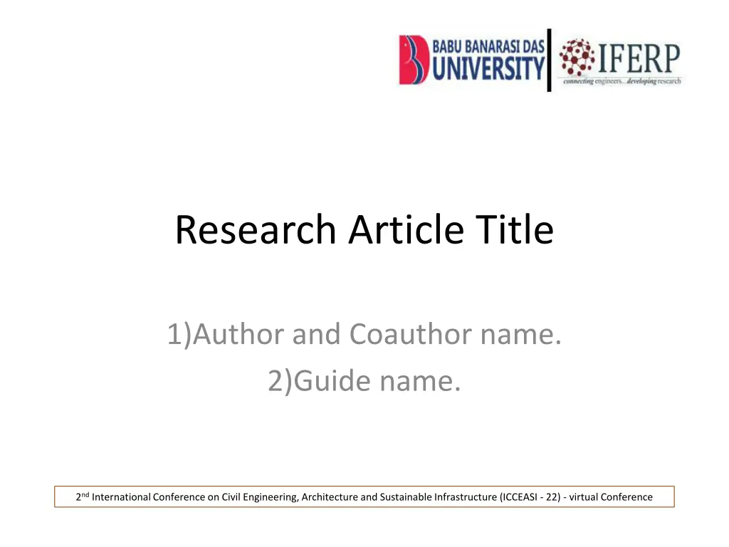 research article title