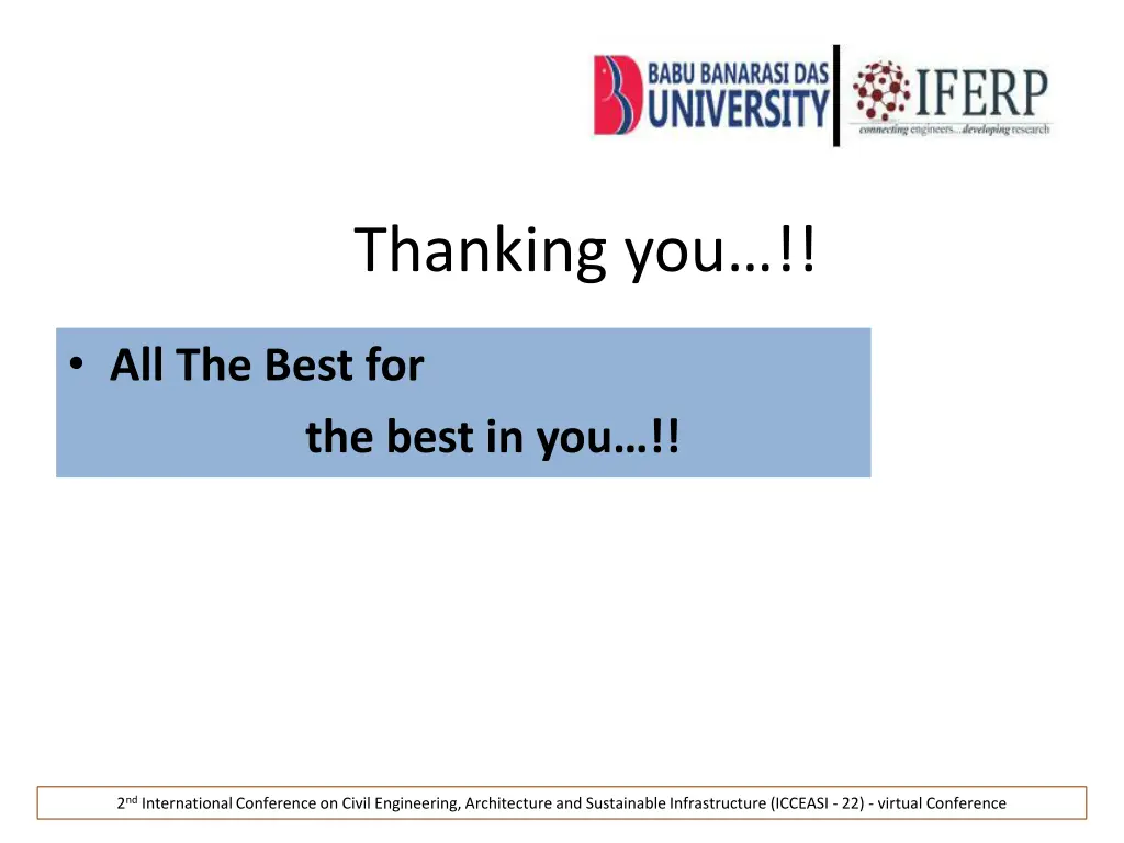 thanking you