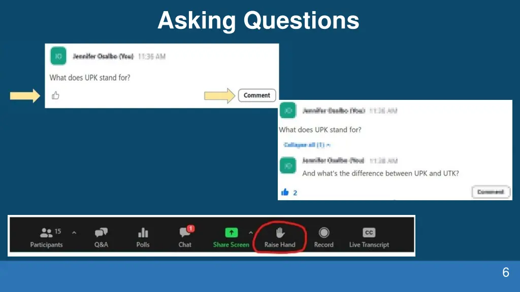 asking questions