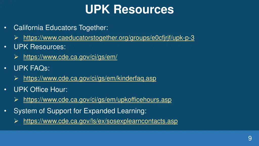 upk resources
