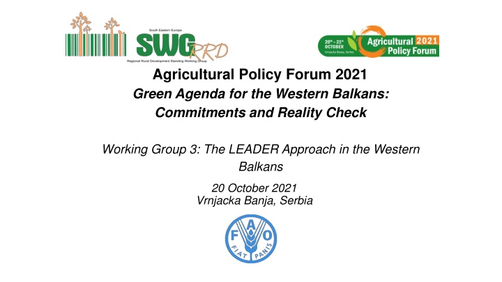 agricultural policy forum 2021 green agenda