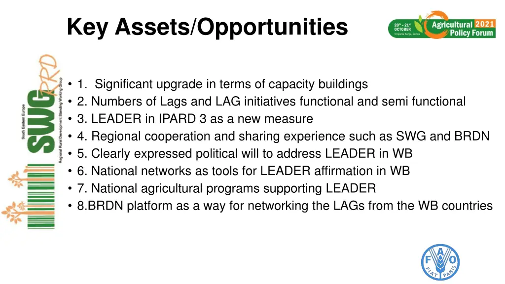 key assets opportunities