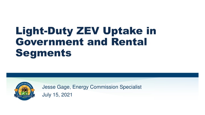 light duty zev uptake in government and rental