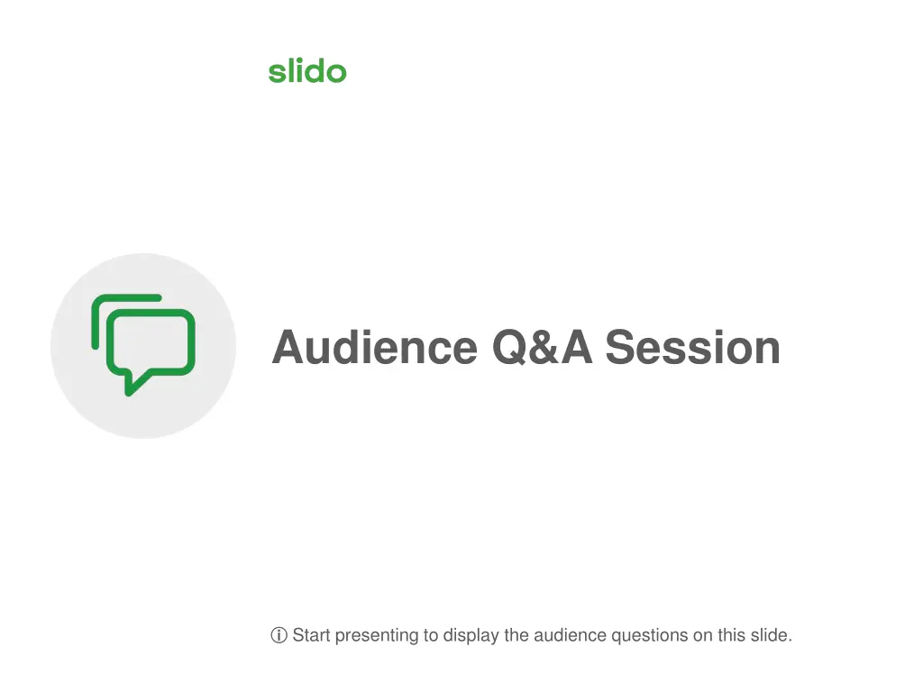 audience q a session