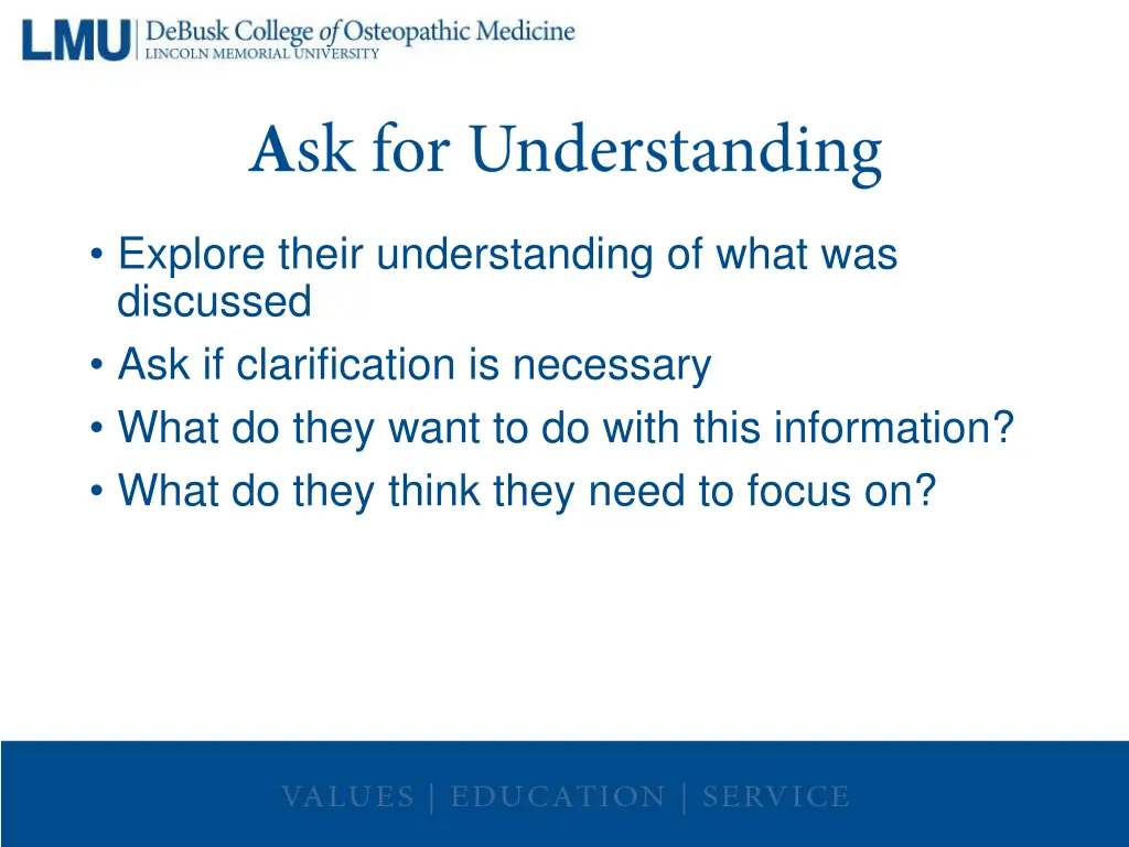 explore their understanding of what was discussed