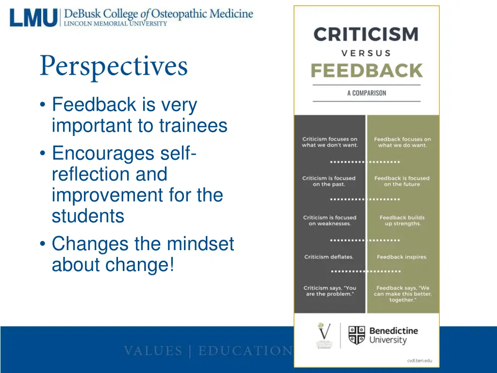 feedback is very important to trainees encourages