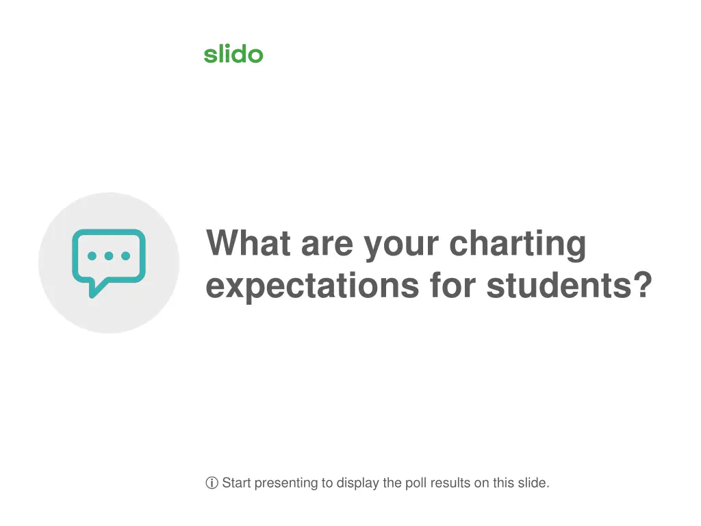 what are your charting expectations for students