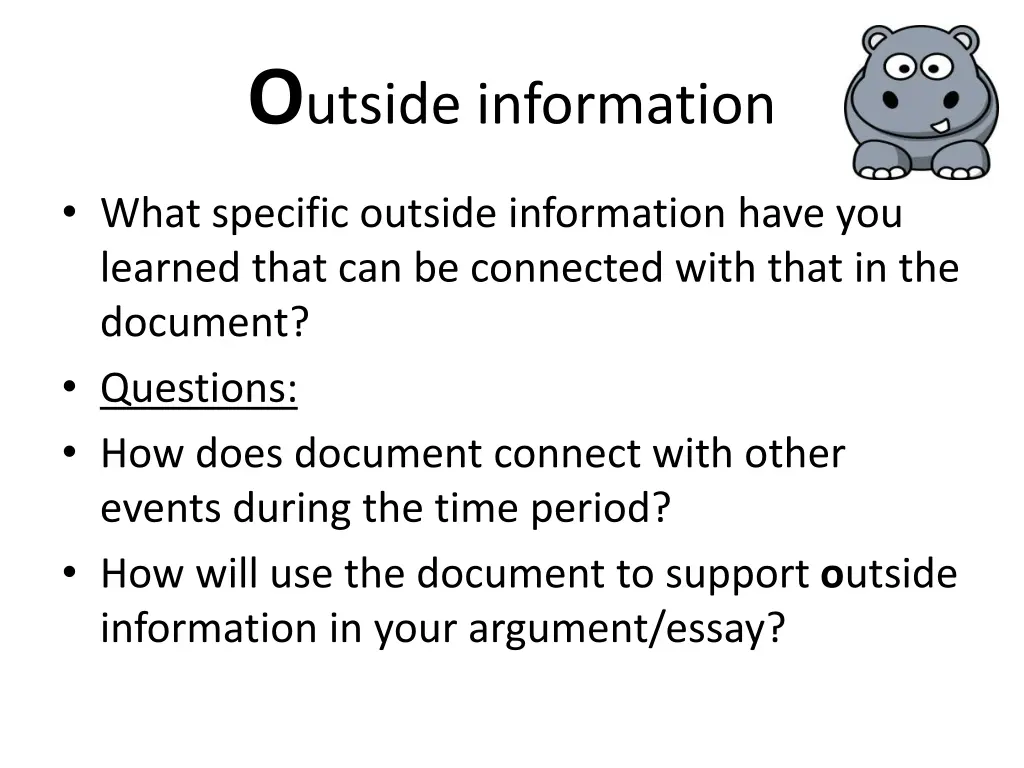 o utside information