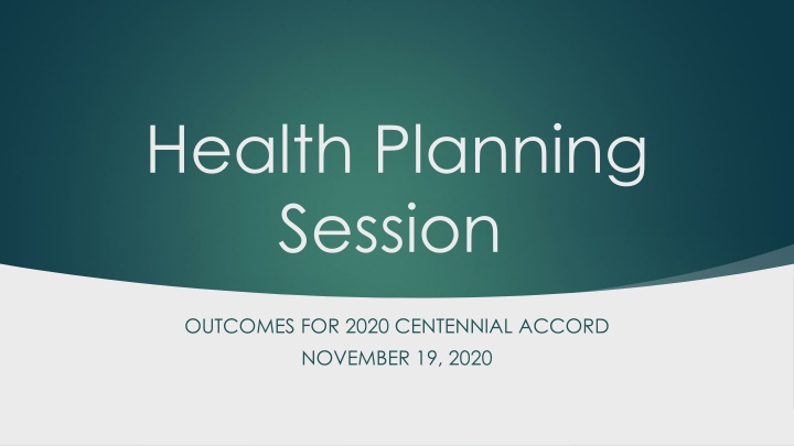 health planning session