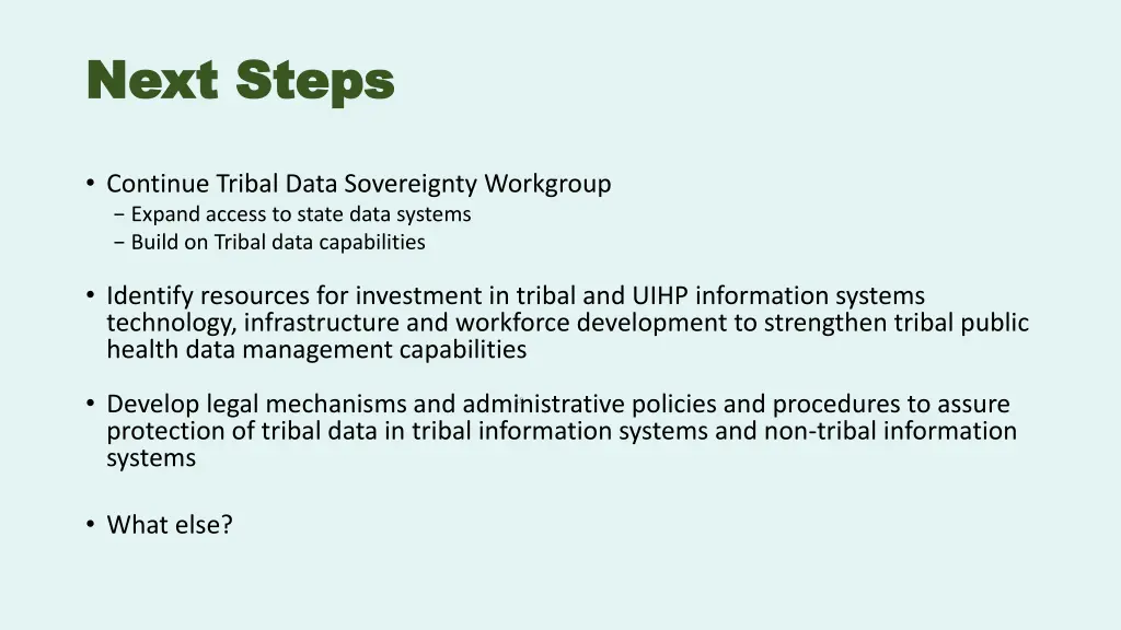 next steps next steps
