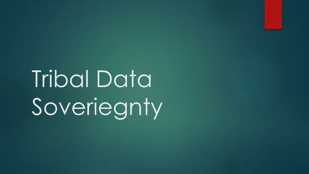 tribal data soveriegnty