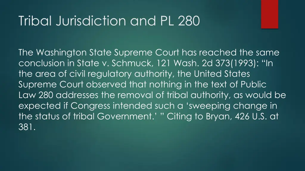 tribal jurisdiction and pl 280 1
