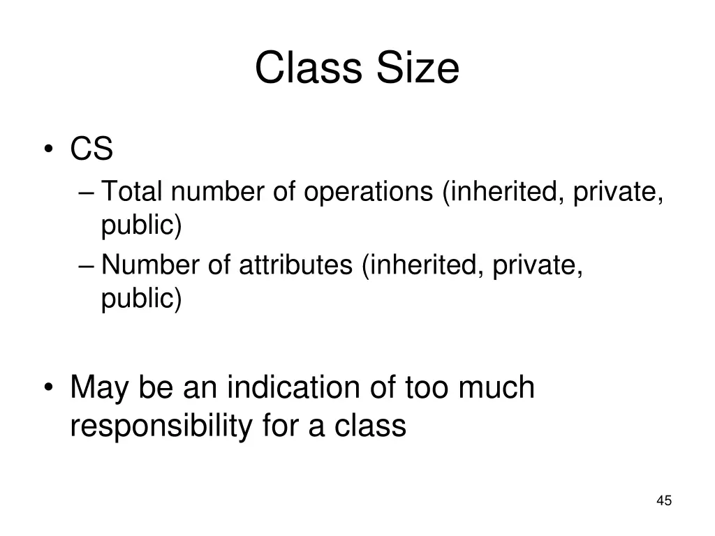 class size