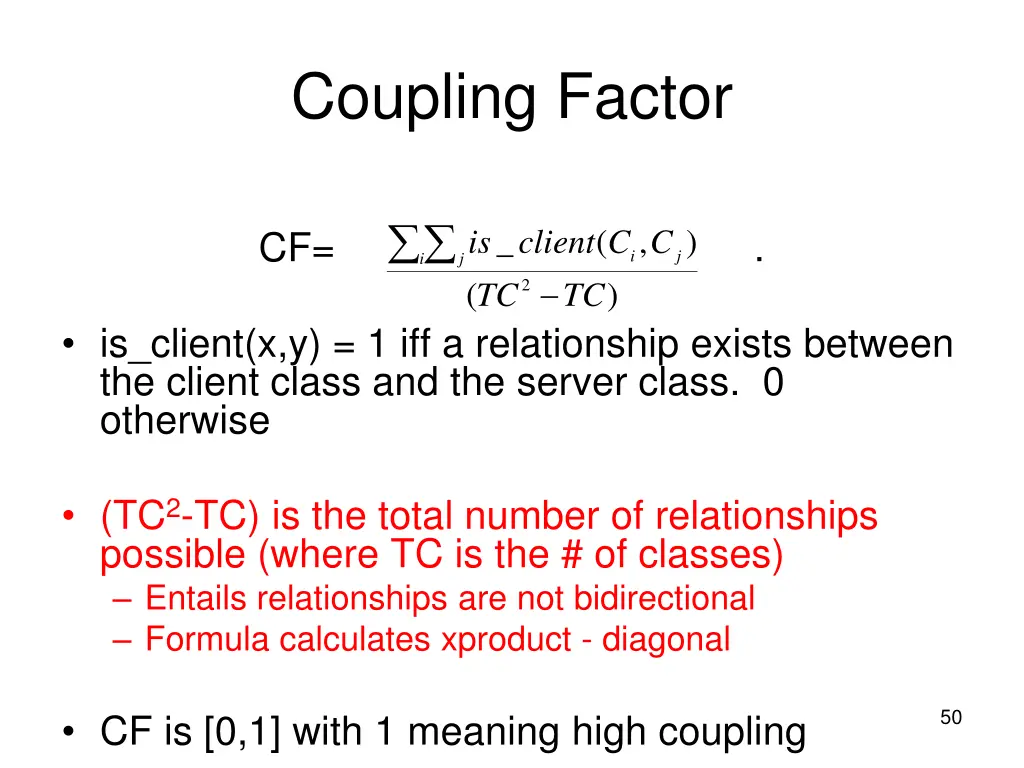 coupling factor