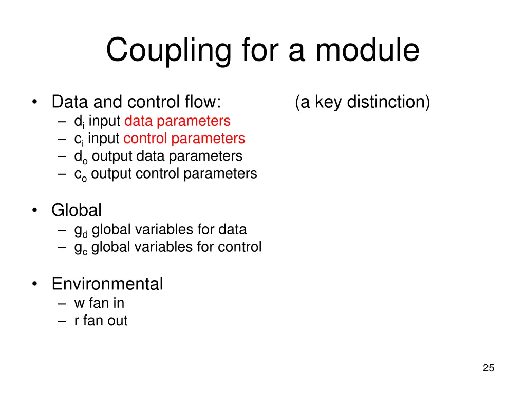 coupling for a module