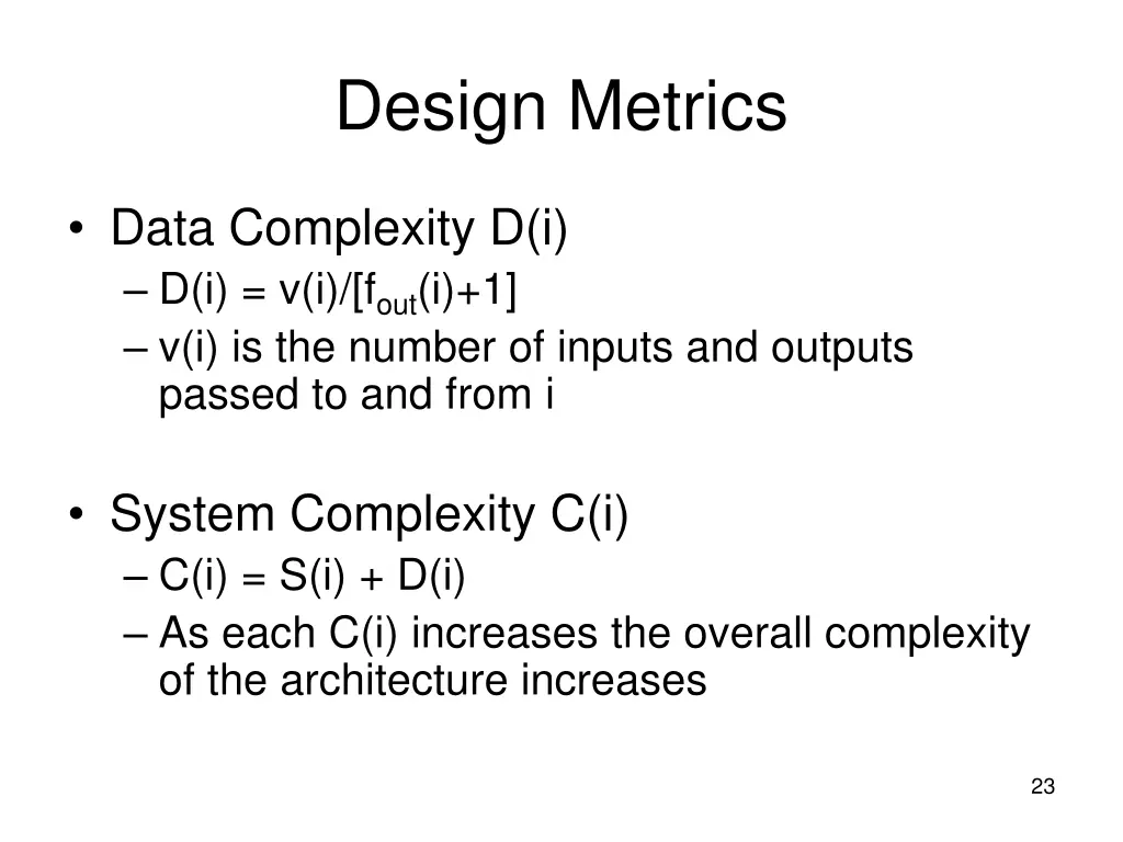design metrics
