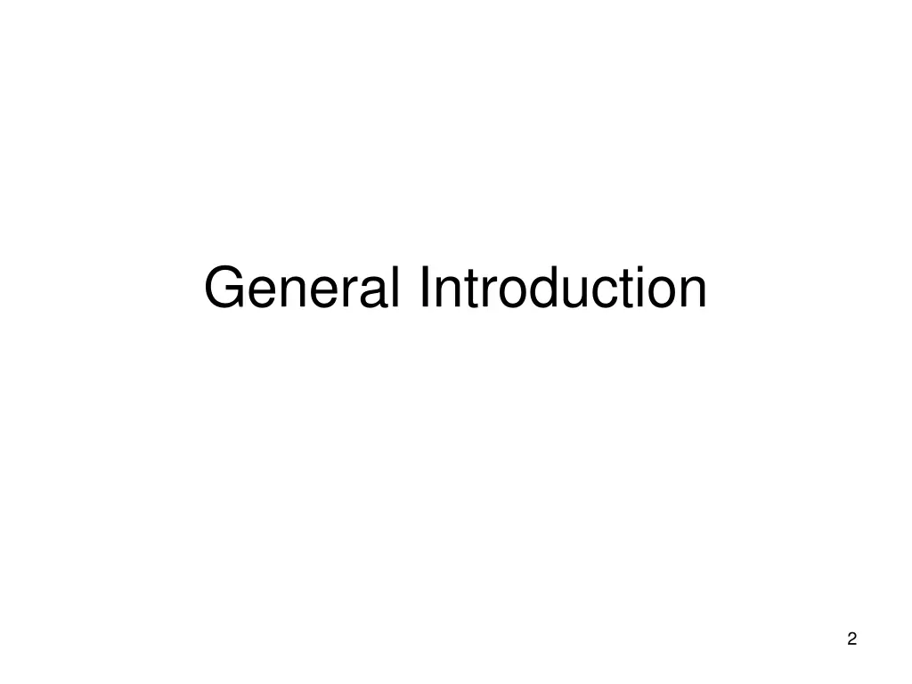 general introduction