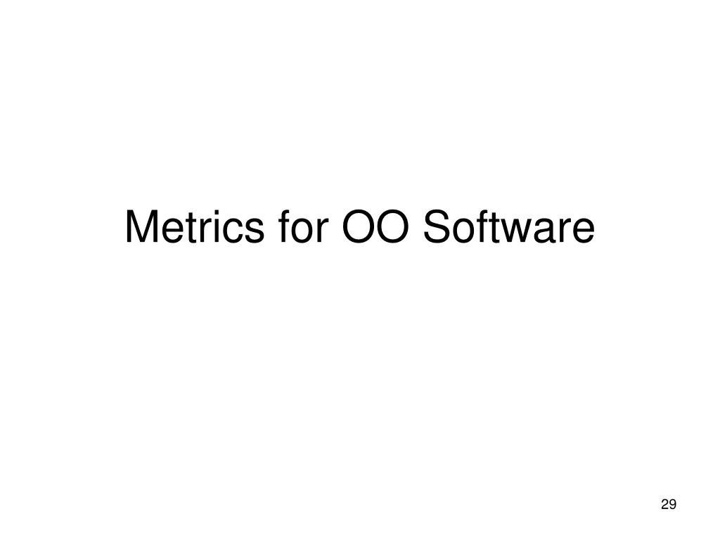 metrics for oo software