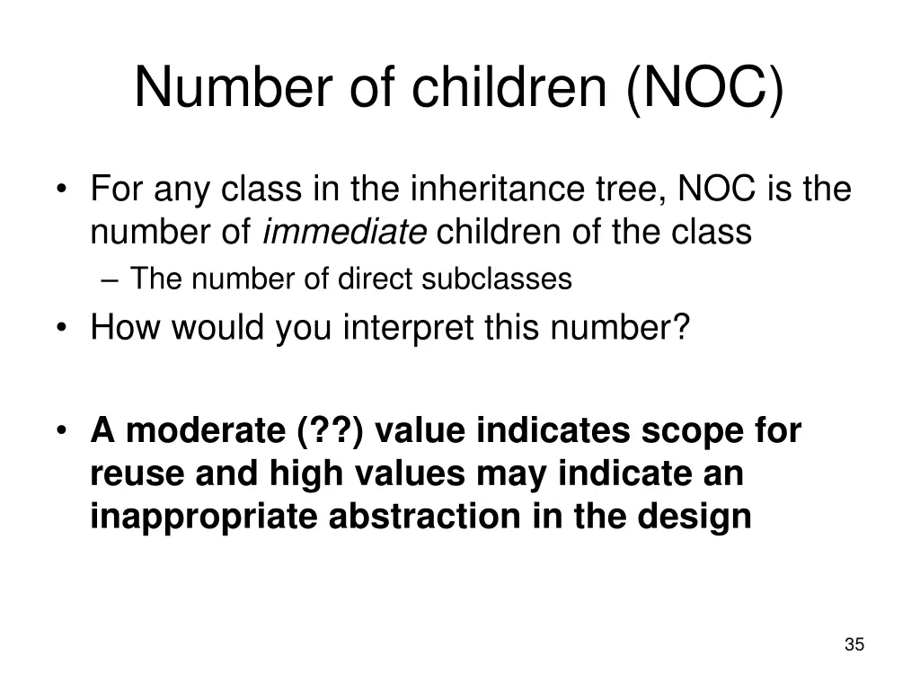 number of children noc