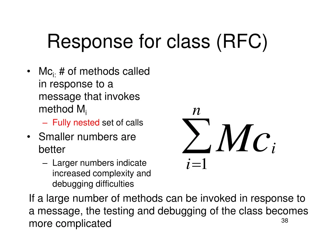 response for class rfc