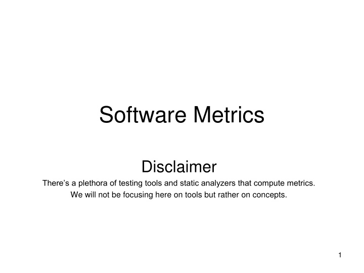 software metrics
